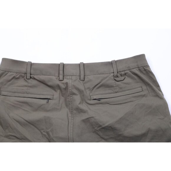 Kit & Ace Mens Size 32 Distressed Flat Front Above Knee Tech Chino Shorts Olive - Picture 10 of 13